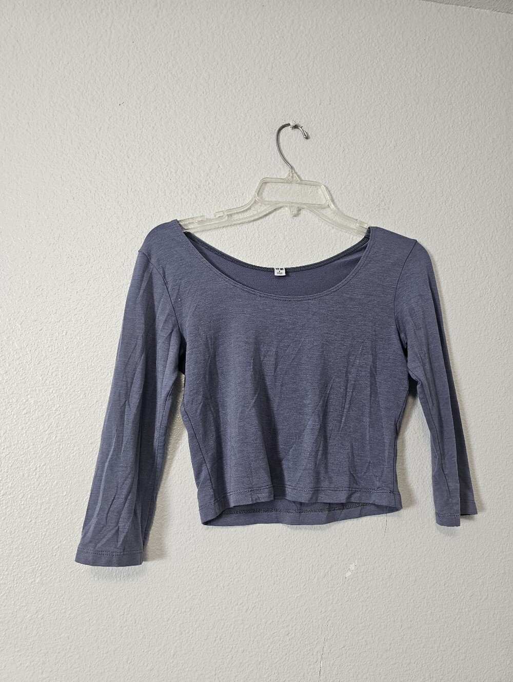 Uniqlo Women's Half Sleeve Scoop Neck Top - Slate Blue